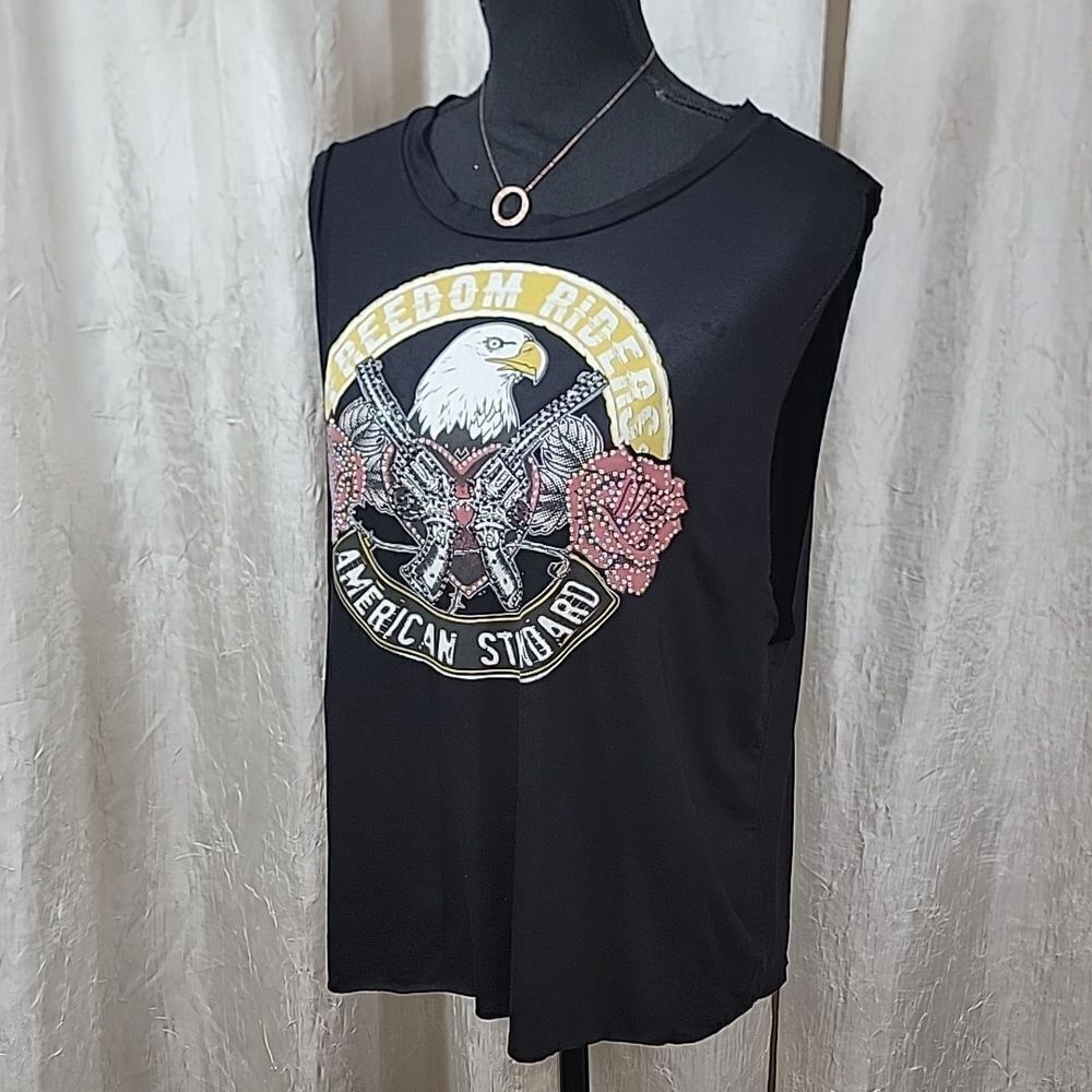 Embellished Black Muscle Tank Top - Picture 8 of 13